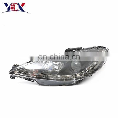 R 087276 L 087275 Car (crystal black LED) front head lamp Auto Parts (crystal black w/rim) front head lights for peugeot 206