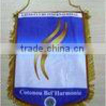 Satin Double Sided Printing , Tow Layers With Tassels, Hanging Flag or Silk Banner photo-2