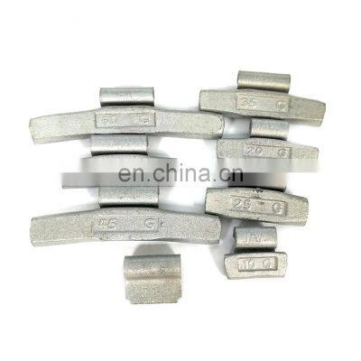 5g-60g or 1/4oz-3oz Zinc Clip on Wheel Balance Weight for for Cars Equipped with  Alloy Wheel/Steel  Rim