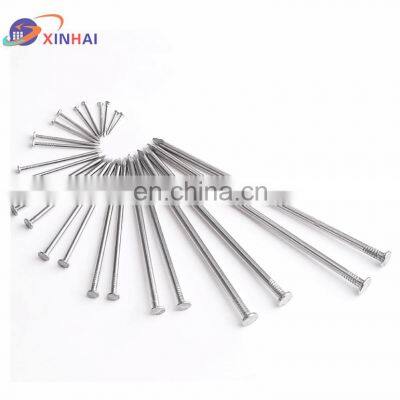 Smooth Nails Spiral Ring Checkered Silver Iron Flat Concrete Nails