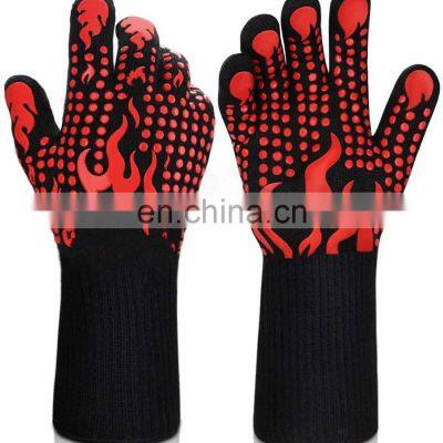 Silicone Dots Extreme Heat Resistant Cooking Kitchen Gloves