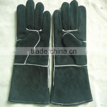 Best selling cow split leather heat resistant welding gloves / BBQ gloves