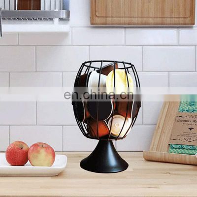 Trendy Personalized Multifunctional Rack Iron Desktop Stand Pod Metal Coffee Capsule Holder