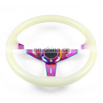 AOSU 350mm 14 inch 70MM Deep Universal Acrylic Racing Drift Modified Luminous Glow Steering Wheel