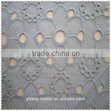 blue cotton embroidering fabric