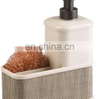 Plastic Kitchen Sink Countertop Liquid Dish Soap Dispenser Pump Bottle Caddy With Storage Compartment photo-4