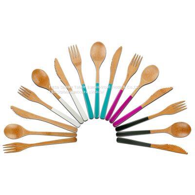 Bamboo flatware bamboo spoon,knife and fork,cutlery set bamboo spoon,bamboo knife,bamboo fork