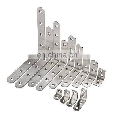 Flat Steel Brackets Straight Mending Plates Repair Fixing Corner Brace