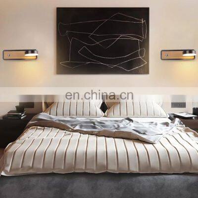 LED Wall Lights With Switch Fashion White Black Lamp Fixtures Corridor Aisle Lighting Creative Simple Art Lamps photo-3