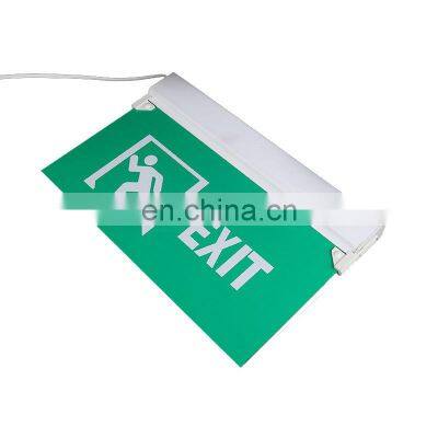 LED Wall Fire Safety Emergency Sign Charging Surface Mounted Exit Sign Emergency Light