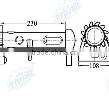 08148 Heavy Duty Winch,Weld-on Combination Webbing and Cable Winches photo-2