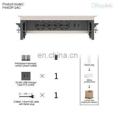 Flip Power Box for Office Desk With USB A C Charger photo-3
