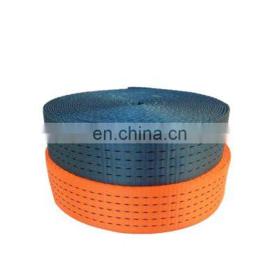 Factory Custom 5T 3T Orange 100% Polyester Flat Woven Webbing Belt Fasten Cargo Lashing Straps in Ratchet Tie Down