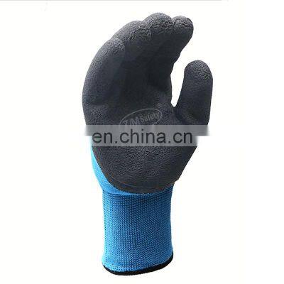 Fleece Thermal Double Lining Latex Gloves 3/4 Coated Freezer Work Gloves Cold Resistant Mitts Outdoor Winter Glove -30C