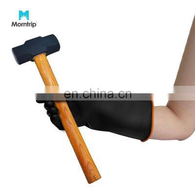 Industrial Use Chemical Resistant Non Allergic Non Slip Reinforced Natural Latex Reusable Rubber Gloves