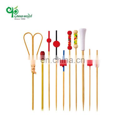 Yada Disposable Fruit Design Bamboo Food Picks Bamboo Cocktail Sticks Skewers For Bar Restaurant Party