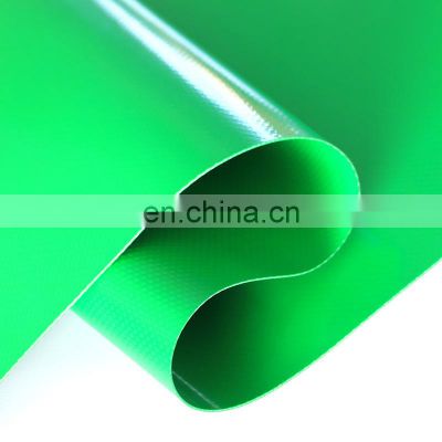 610gsm green waterproof vinyl polyester tear resistant protective pvc coat tarpaulin fabric roll