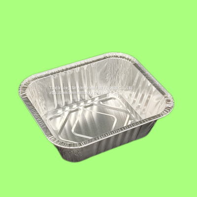 450ml Rectangle Lunch Box Disposable Aluminum Foil Baked Muffin Plate Kitchen Steam Pan Chafing Dish