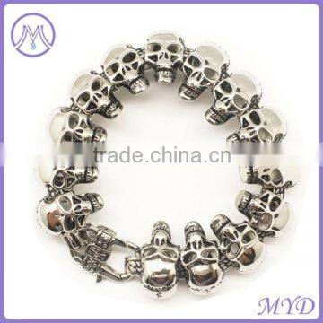 Fashion Stainelss Steel Skull Bracelet in Antique Silver Color photo-2