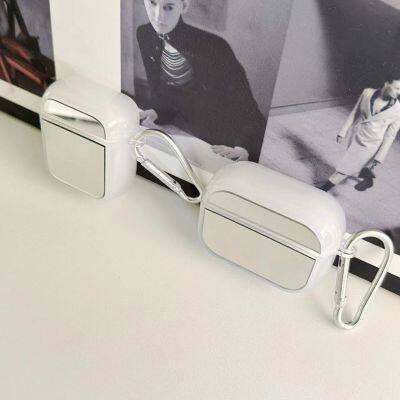 Hot Sale Mirror Earphone Case With Buckle Earbuds Cover for Airpods 1 2 Pro 3 photo-3
