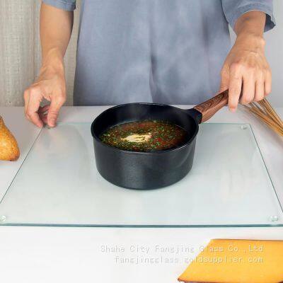 Tempered Glass Chopping Board Clear Glass Durable, Hygienic Glass Worktop Savers,Scratch-Resistant,Heat-Proof,Easy-Clean Glass Cutting Board