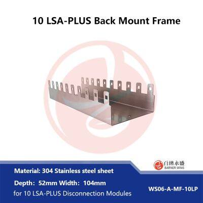 304# Stainless Steel Back Mount Frame for 10 LSA-PLUS Disconnection Modules WS06-A-MF-100 photo-2