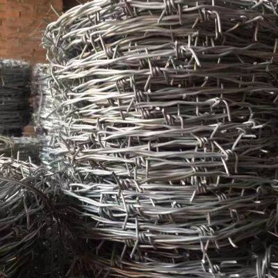 PVC Coated Green Barbed Wire Mesh Outdoor Security Fencing Solution