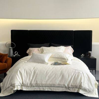 Ultra-Soft 100% Natural Cotton King Bedding, Modern Solid Color Skin-Friendly Sheet Set