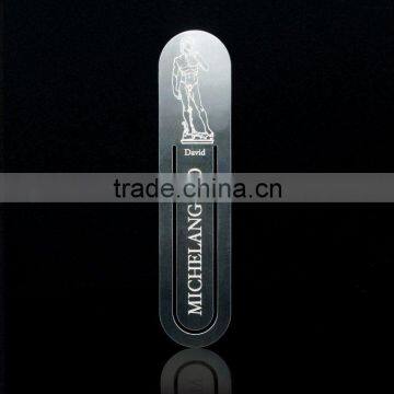 Stainless steel decorative design book mark