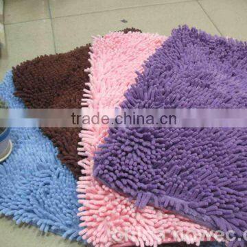 2016 Microfiber soft women's helper microfiber small chenille mat sets