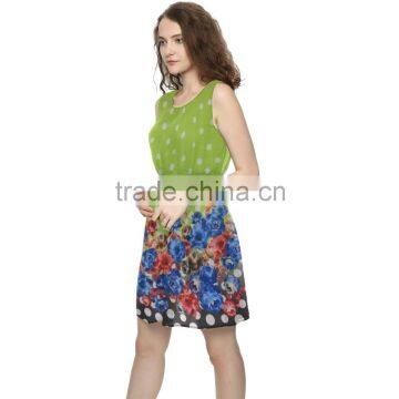 Hot Sales Wholesale Fashion Neck Design Fashion Chiffon Dress photo-5