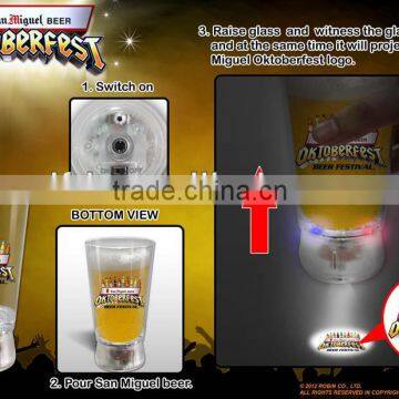 best promotional gifts for clients-------led flashing cup glasses with projection logo