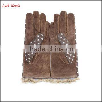 Lady's Simple Style Spandex Velvet Warm Gloves With Supersoft Polyester Lining photo-4