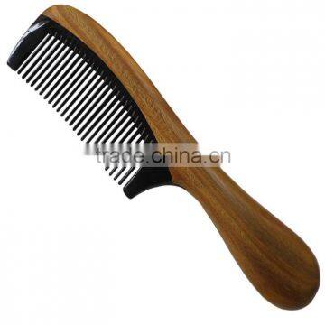 Natural Black Ox Horn & Sandalwood - Wood Comb with Beautiful Aromatic Smell