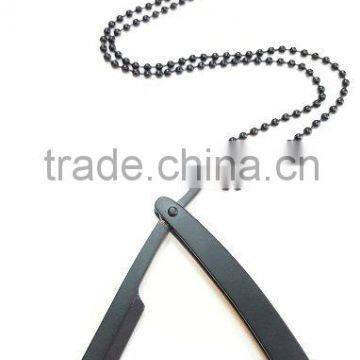 Barber Straight Razor Necklace black