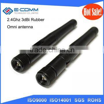 Hot selling!! 2.4Ghz wireless antenna small rubber ZIGBEE aerial 3dbi SMA male 85mm long for USB Modem