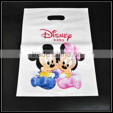 White custom Ldpe plastic shopping bag with logo