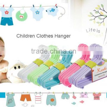 PM963 China Factory Wholesale Colorful Plastic children hanger baby Clothes hanger