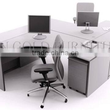 Commercial Furniture 2 People Partition Wood Office Table Work Station (SZ-WST711) photo-5