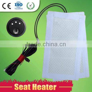 Carbon fiber auto seat heater kit with new round switch for universal cars