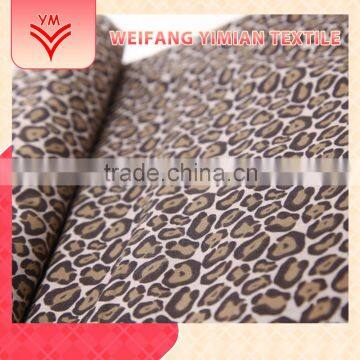 Wholesale Polyester Cotton Leopard Print Silk Fabric