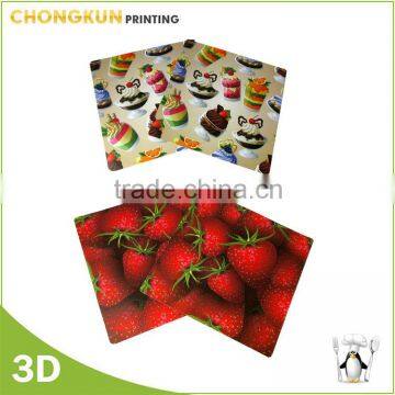 Cheap Custom 3d PP/PET plastic kids table mat