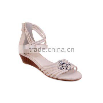 Hot Sale Ladies Diamond Peep Toe Beach Flat Sandals Wholesale Fashion Promotion Lady Sandals photo-4