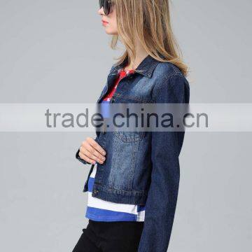 2016 New Arrival Clothing Factories Denim Jacket Leather Sleeve photo-5