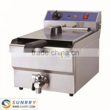 Deep Potato Peanut Fryer One Tank One Basket With Tap 13l Restaurant Equipment Deep Fryer (SY-TF113V SUNRRY) photo-2