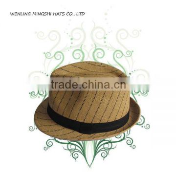 summer straw fedora hat for lady