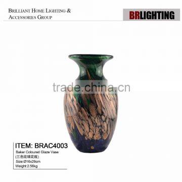 baker colored glaze vase decoration