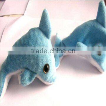 Lovely Grow expand in water plush toys,blue dolphin stuffed toy