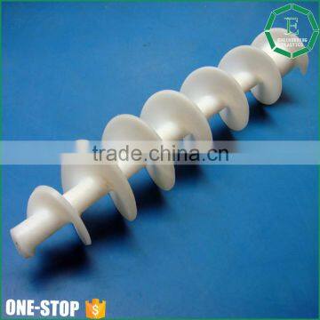 OEM factory price cnc machining white screw conveyor custom big uhmw-pe plastic screw for engineering