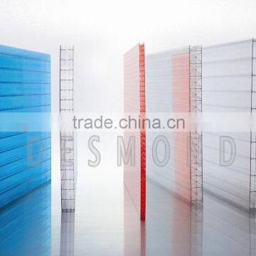 Zhejiang Desmond polycarbonate multi-wall sheet top quality pc sheet plastic hollow sheet